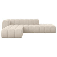 ECKSOFA modulares Sofa Zuvon-L1 - 296x177x70 cm Beige - Beige, Holzwerkstoff/Textil (296/177cm) - ALTDECOR