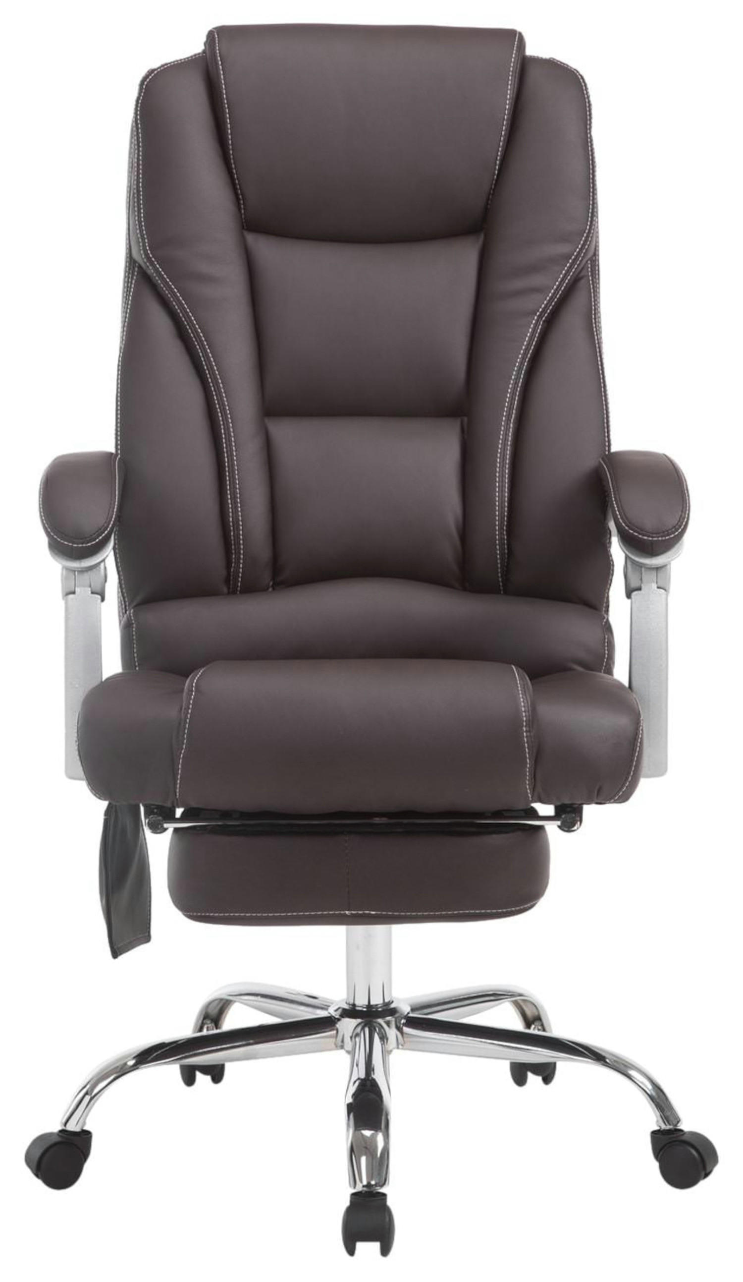BÜROSTUHL Pacira, Kunstleder mit Massagefunktion Braun - Braun, Textil/Metall (68/127/64cm) - TPFLiving