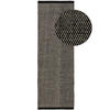 WOLLTEPPICH-LÄUFER Rocco Schwarz/Weiß 80x250 cm - Schwarz, Textil (80/250cm) - benuta Pure