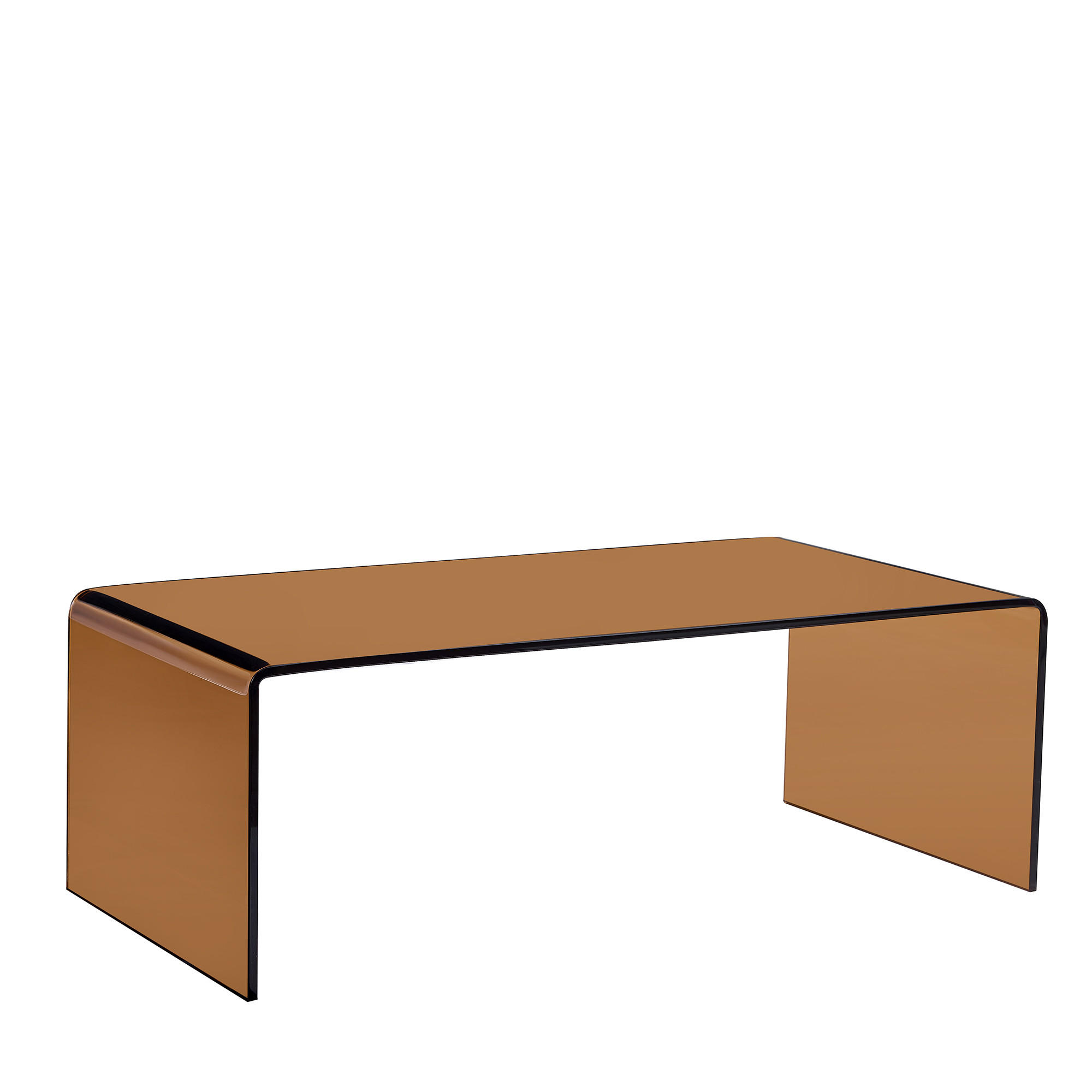 XXXLutz Couchtisch Braun, Transparent 50x35x100 cm