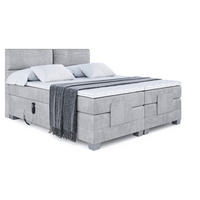BOXSPRINGBETT elektrisch verstellbar mit 2 Matratzen H4/Taschenfederung MAYA EL 140 x 200 Grau - Grau, Holzwerkstoff (147/200cm) - ALTDECOR