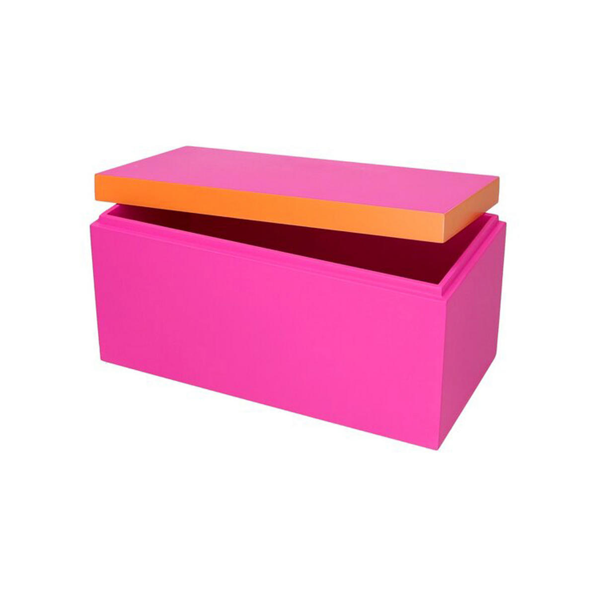 AUFBEWAHRUNGSBOX Neo M, MDF, Neon Pink / Neon Orange, 26 x 13 cm - Pink, Holzwerkstoff (14.5/26/14.5cm) - Gift Company