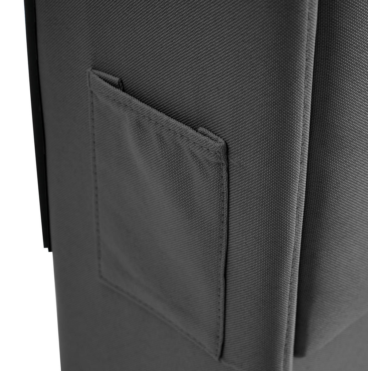 BETT mit LED und Stauraum 160x200 cm Leinen Grau - Grau, Metall (160/200cm) - Meubliv