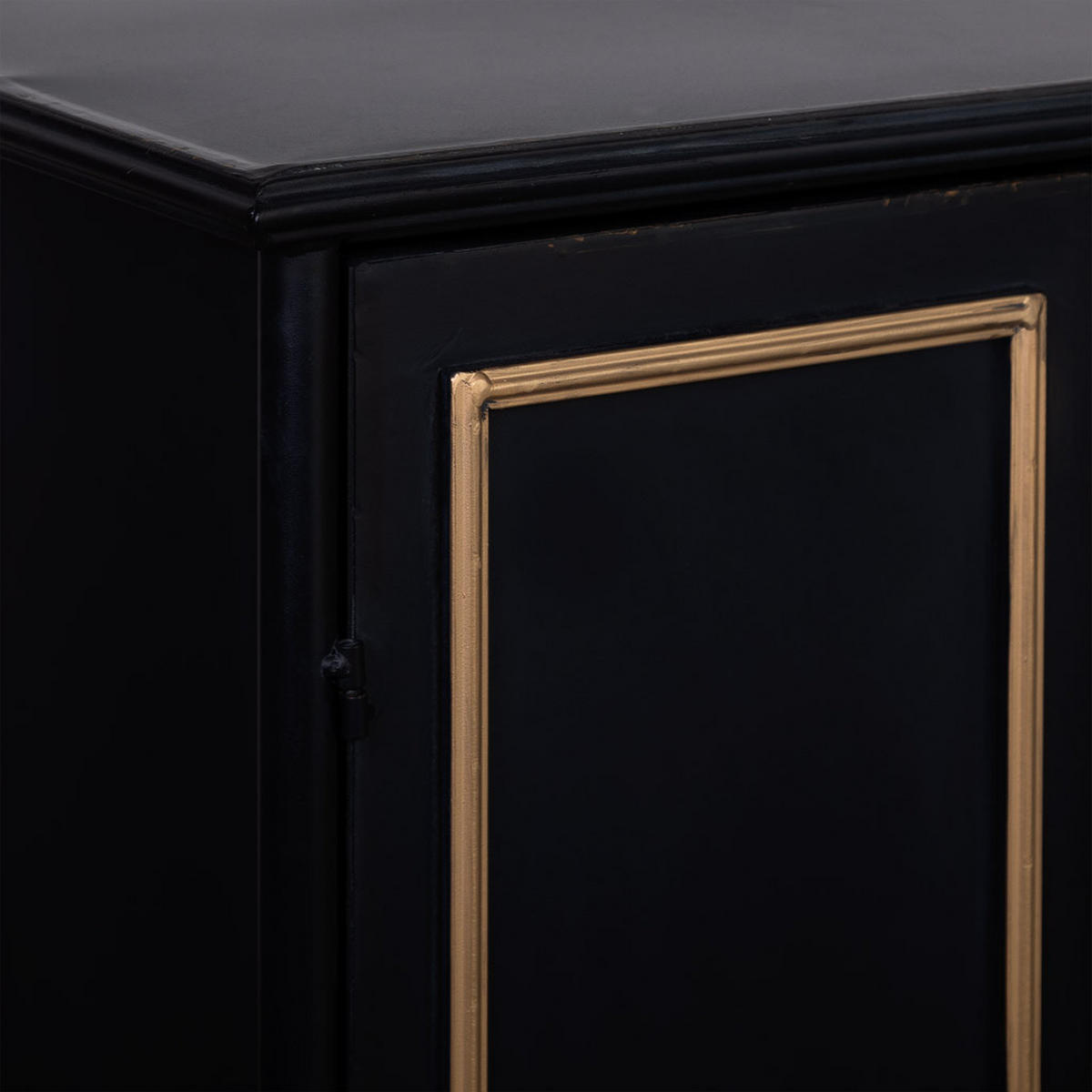 SCHRANK mit 2 Türen in gealtertem Schwarz 61x35x100 cm - Schwarz, Metall (61/100/35cm) - Wanderlust