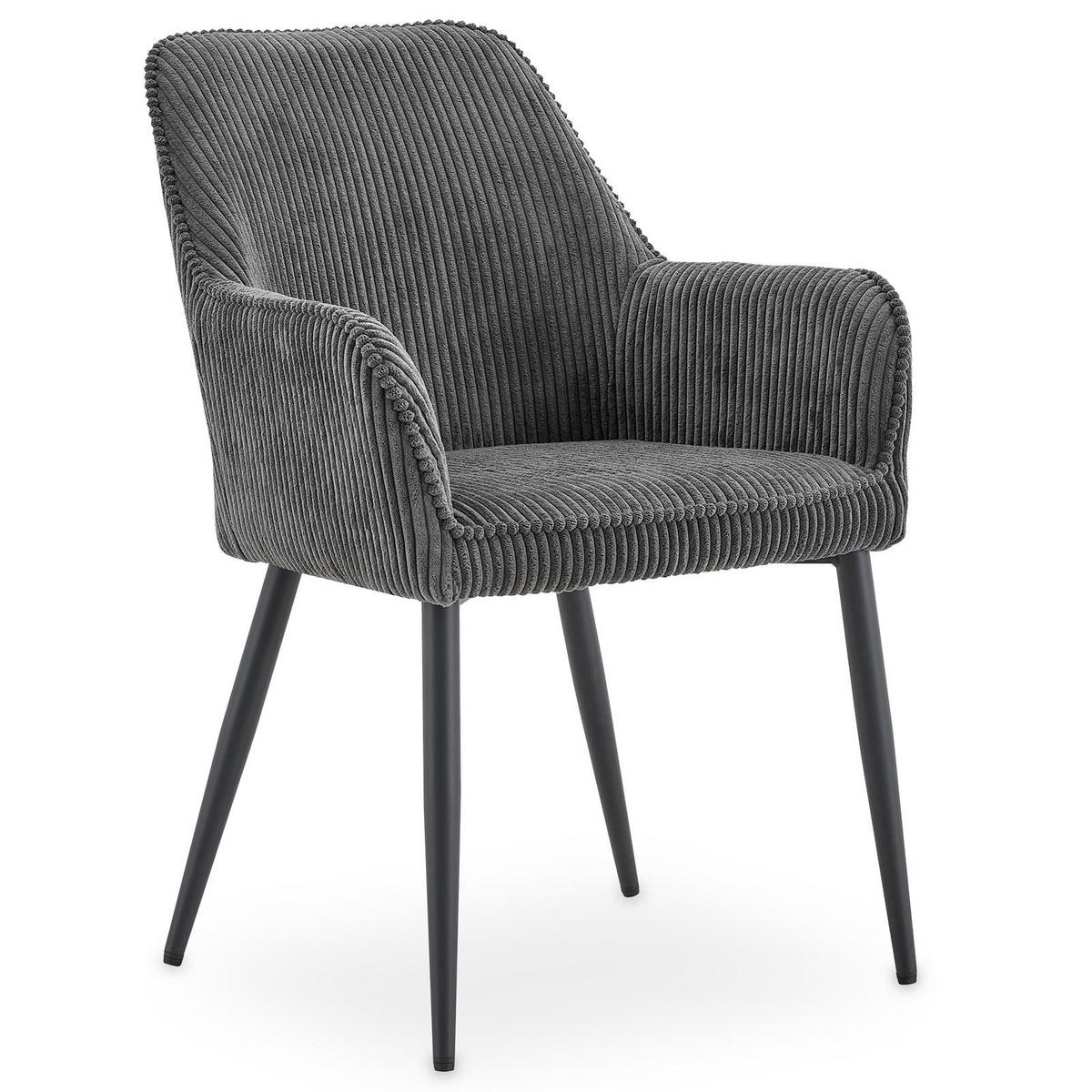 ESSZIMMERSTÜHLE VERONA 2er-Set grau - Grau, Textil (59/85/63cm) - IDIMEX