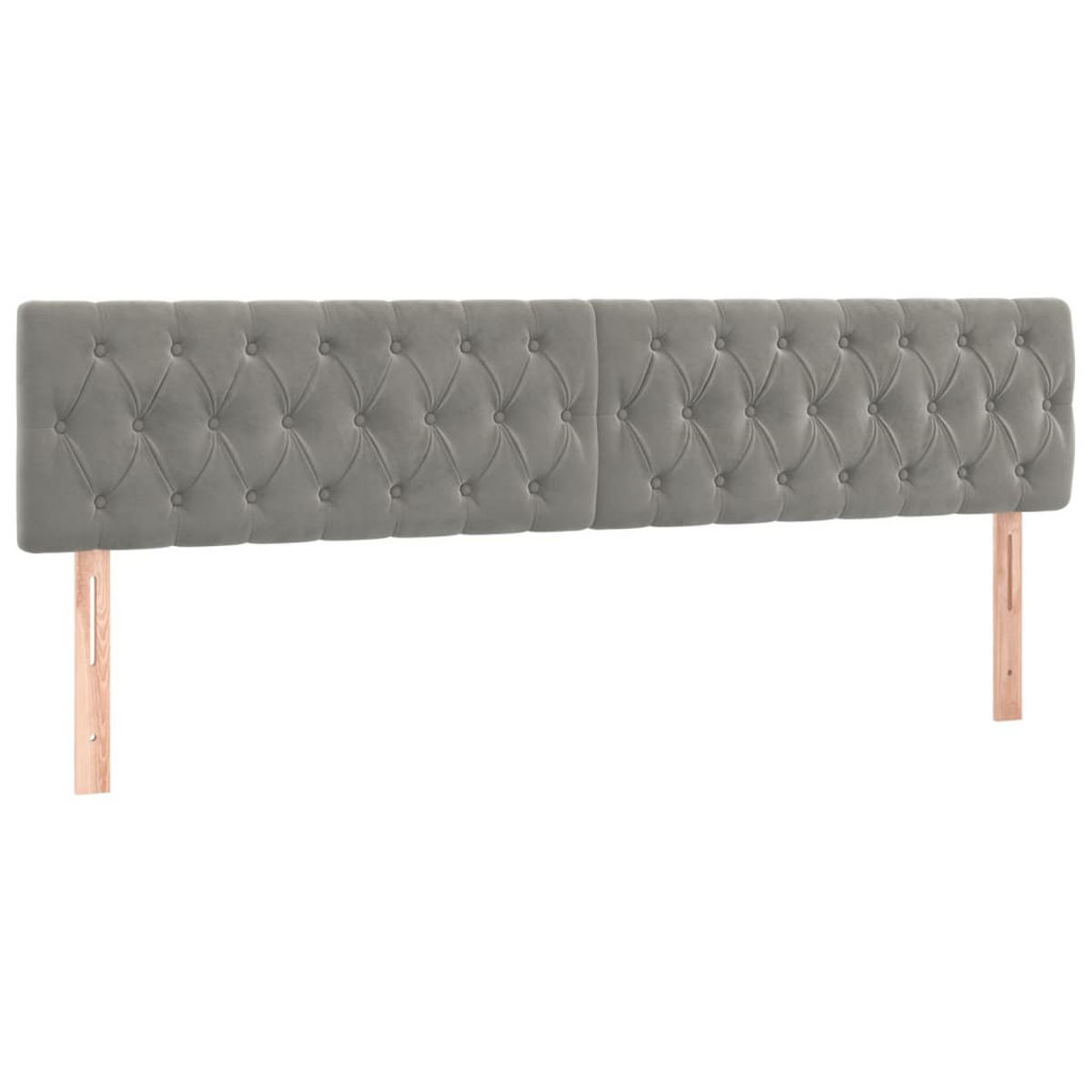 BOXBETT Mit Matratze Hellgrau 180/200 Cm Samt - Weiß, Textil (180/200cm) - vidaXL