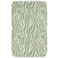 WC PŘEDLOŽKA Zebra - Motiv - zelená 50x80 cm - šalvějově zelená, textil/plast (50/1cm) - OnlyWow