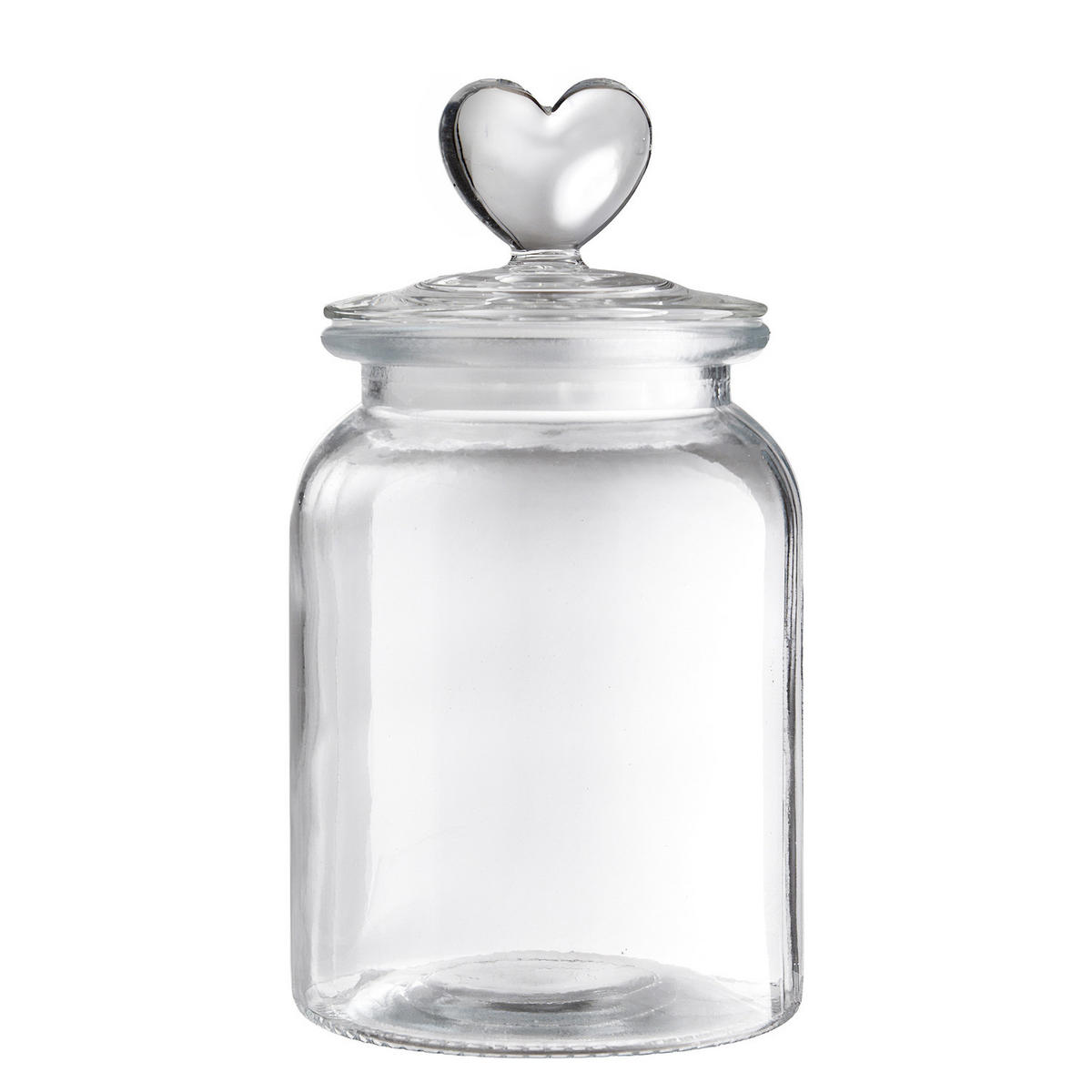 AUFBEWAHRUNGSGLAS (4er-Set) Sweet Hearts mit Herzen - Transparent, Glas/Kunststoff (10/20/10cm) - Butlers