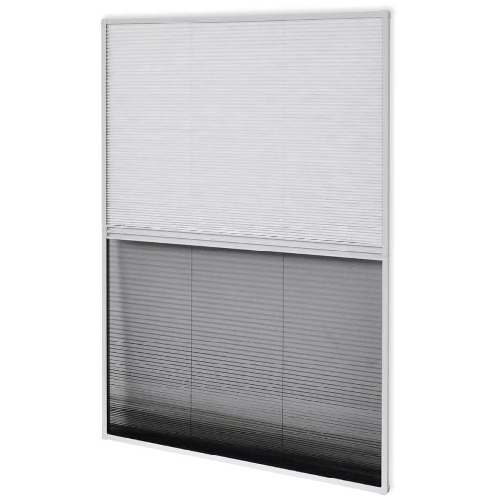 INSEKTENSCHUTZ-PLISSEE Für Fenster Jalousie Aluminium 80/120 Cm - Weiß, Glas (80/120/120cm) - vidaXL