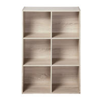 REGAL mit 6 Fächern - H91,5 x L61,5 cm - Apfelbaumfarben, Holzwerkstoff (29.5/91.5/61.5cm) - Calicosy