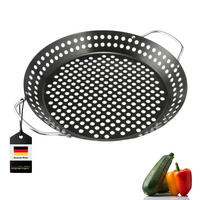 GRILLPFANNE, schwarz, Edelstahl - Schwarz, Metall (30.5/37/4.5cm) - bremermann