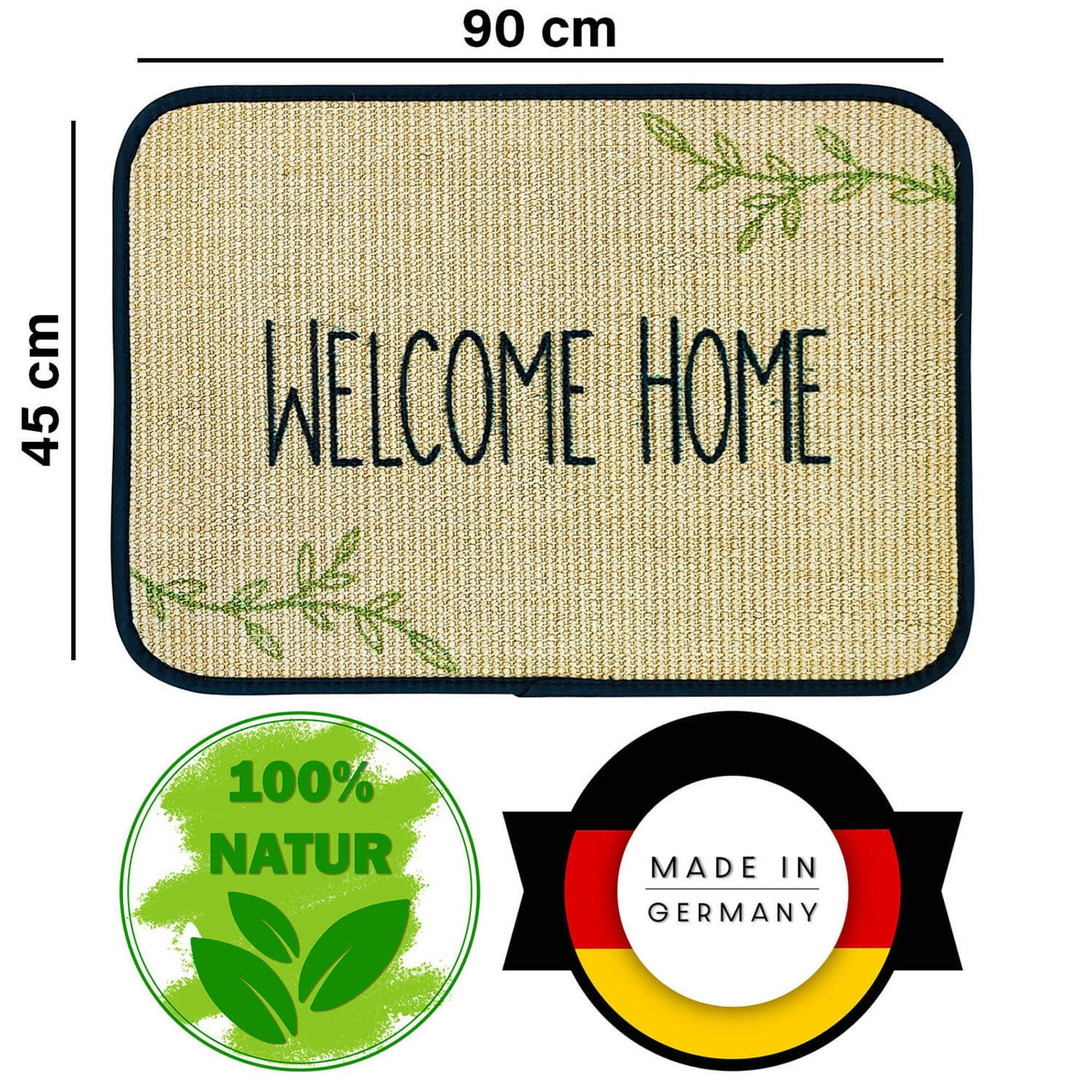 FUSSMATTE ECO-SISAL - Salbeigrün, Textil (45/90cm) - WohnDirect