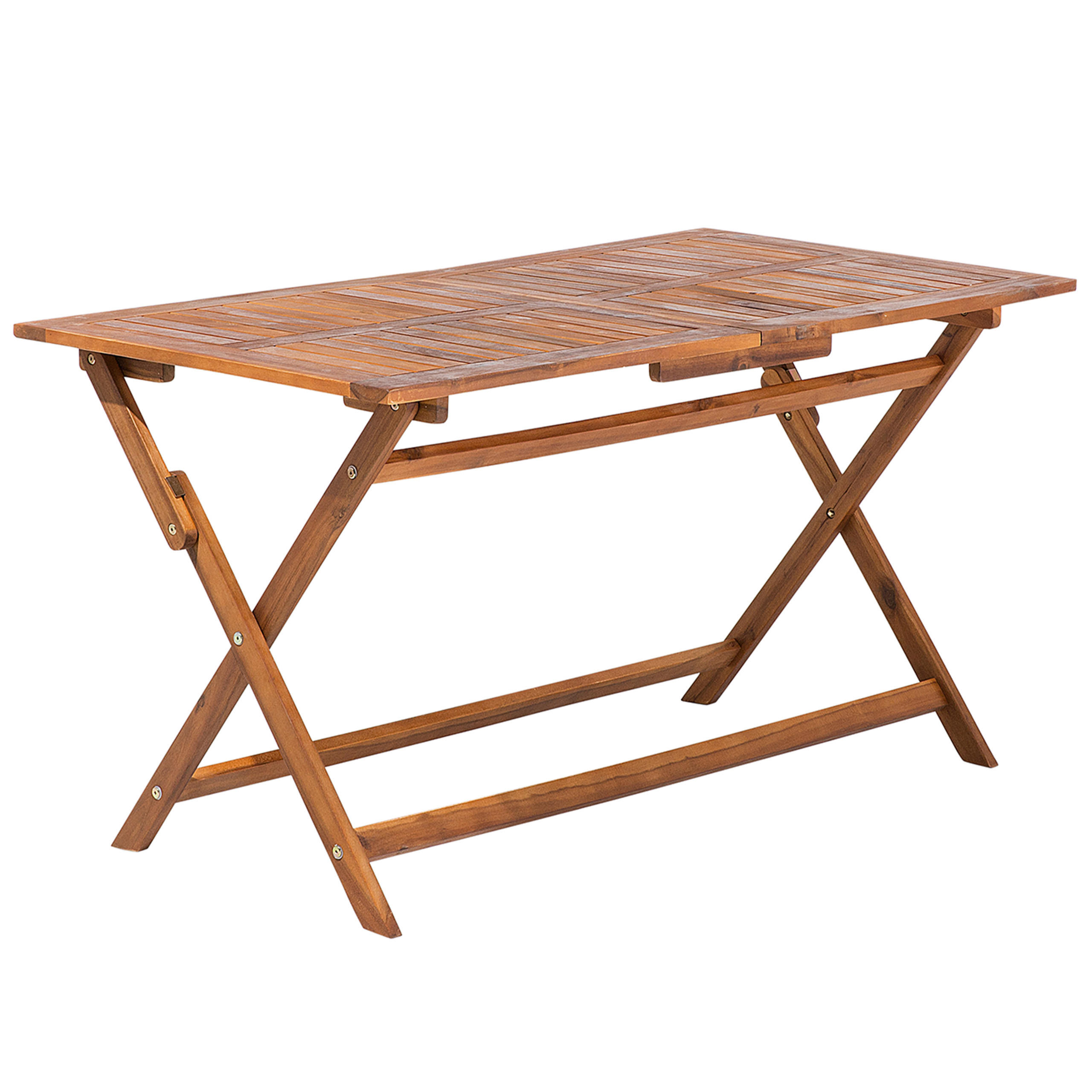 GARTENMÖBEL SET 6-Sitzer Akazienholz dunkelbraun Auflagen grau Cento - Dunkelbraun/Grau, Holz - Beliani