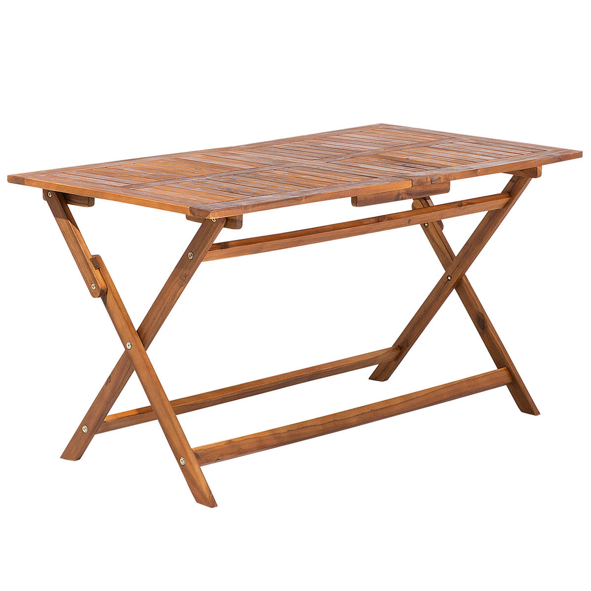 GARTENMÖBEL SET 6-Sitzer Akazienholz dunkelbraun Auflagen grau Cento - Dunkelbraun/Grau, Holz - Beliani