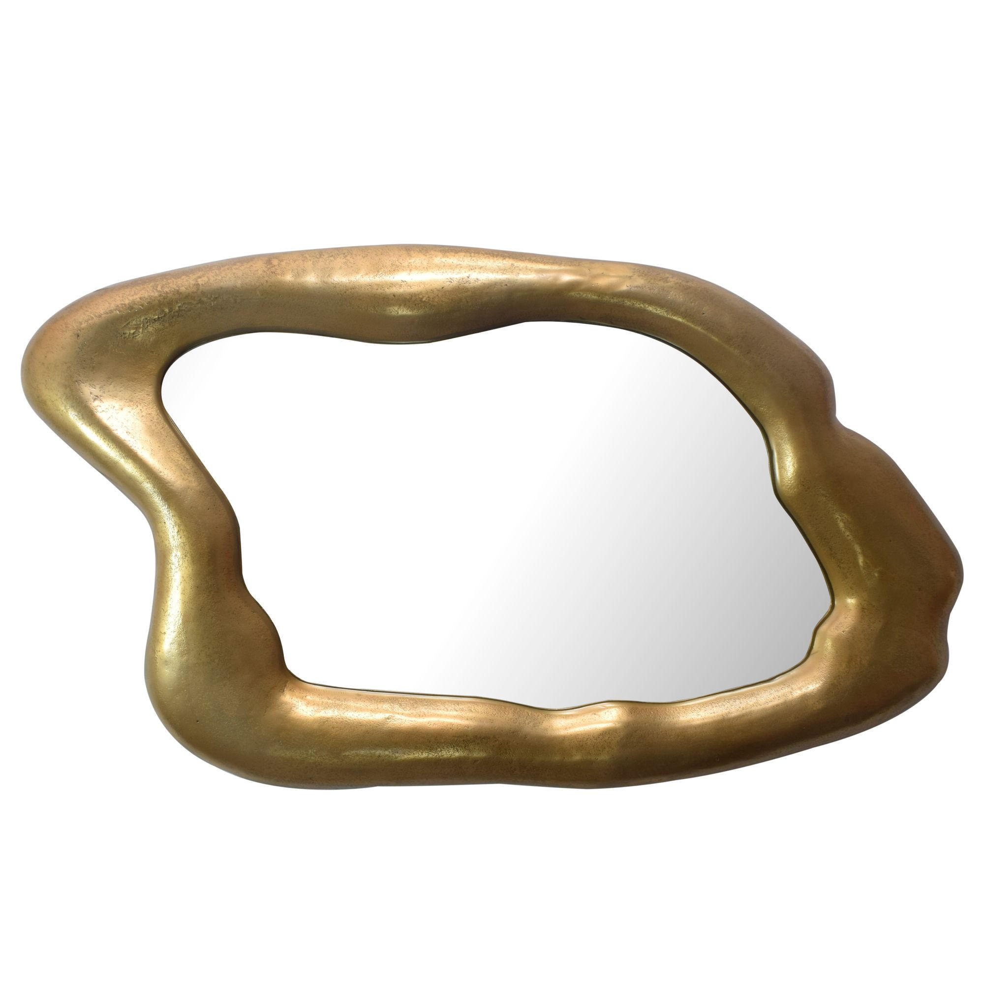 WANDSPIEGEL Asymmetrisch Metall Gold 100x57 cm Modern - Goldfarben, Glas (57/100/5cm) - KADIMA DESIGN