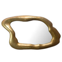 WANDSPIEGEL Asymmetrisch Metall Gold 100x57 cm Modern - Goldfarben, Glas (57/100/5cm) - KADIMA DESIGN