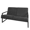 2-SITZER SOFA - Strukturstoff - Dunkelgrau, Textil (125/74/82cm) - home24