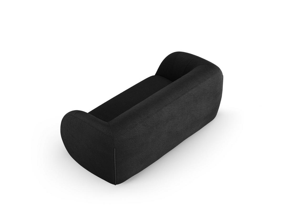 SOFA Essen aus Boucle schwarz 2 Sitzplätze - Schwarz, Textil (95/86/210cm) - Cosmopolitan Design
