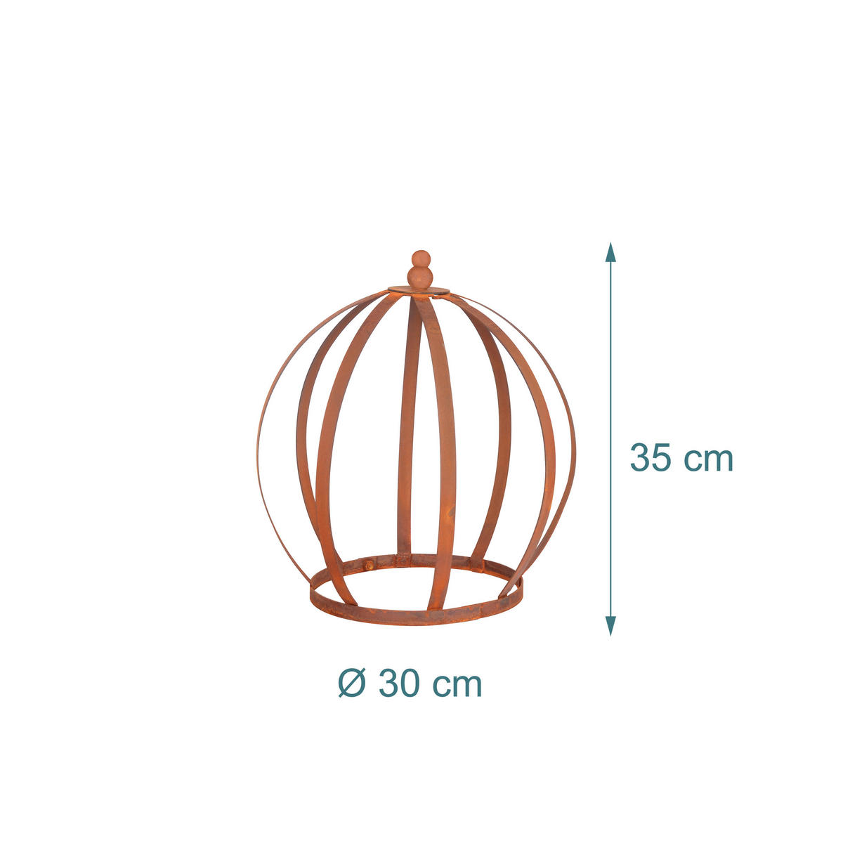 2XSTAUDENHALTER - Braun, Metall (30/35/30cm) - Relaxdays
