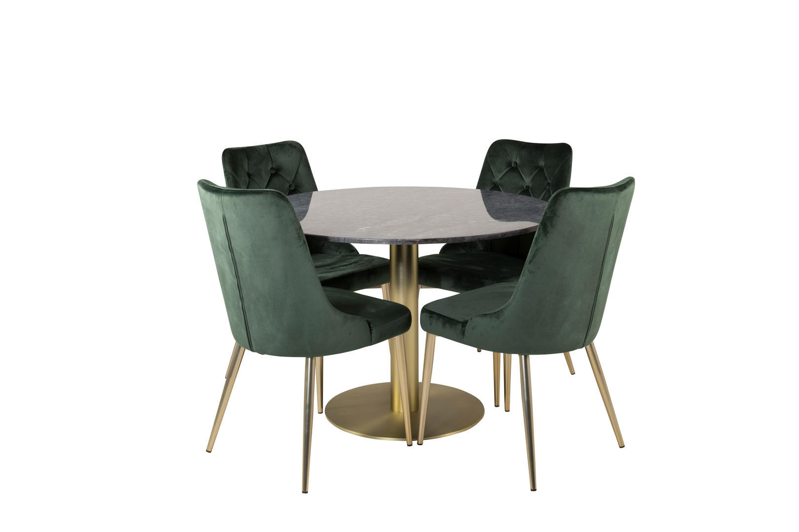 TISCHGRUPPE Grün - Grau, Holzwerkstoff (106/75/106cm) - ebuy24