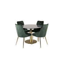 TISCHGRUPPE Grün - Grau, Holzwerkstoff (106/75/106cm) - ebuy24