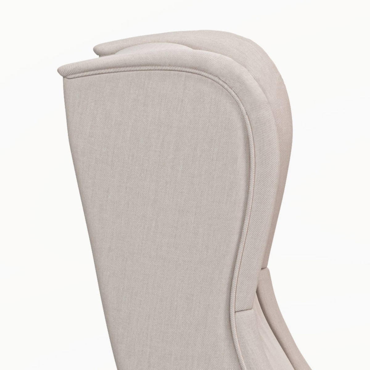 OHRENSESSEL Luno Beige klassisches Design Stoff ES-6 - Beige/Naturfarben, Holz/Textil (62/101/80cm) - Jana