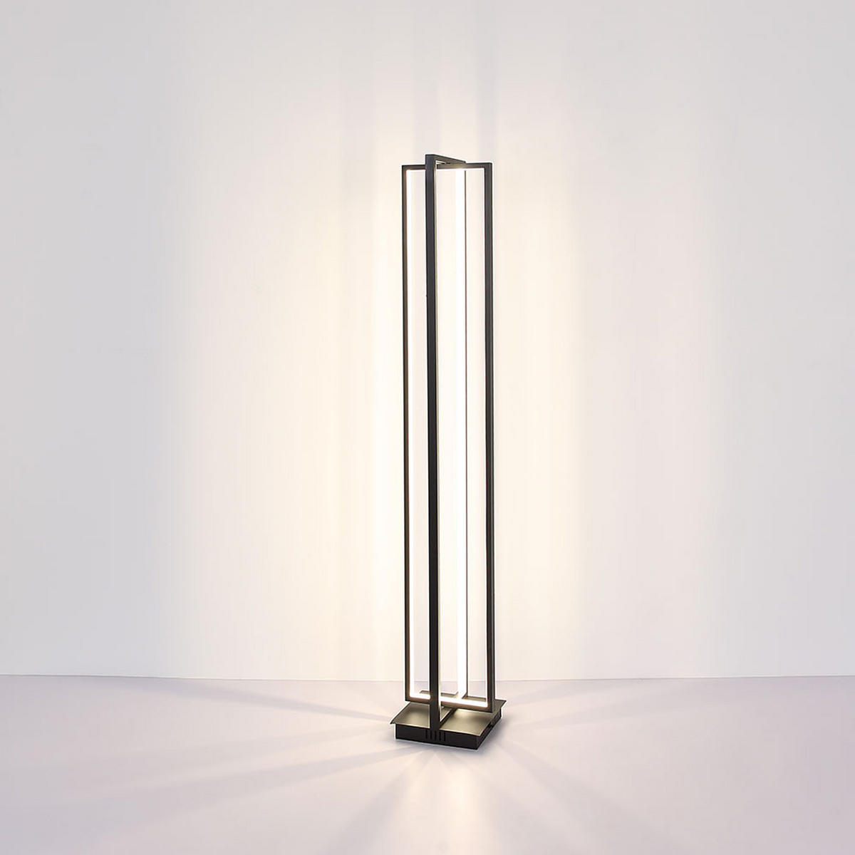 LED STEHLEUCHTE Metall Schwarz Opal - Schwarz, Metall (20/20/123cm) - Globo Lighting