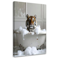 LEINWANDBILD Tiere 80x120cm - Weiß, Textil (80/120cm) - Feeby