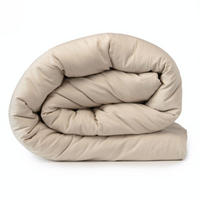 BETTBEZUG. Baumwolle 100%. Satin 300 Fäden. “LISBON” - Beige, Textil (160/220cm) - SOWL
