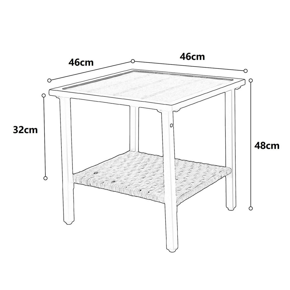 SCHAUKELSTUHL-SET 3-TEILIG BRAUN mit Tisch Wicker 350lbs - Grau, Textil - BLACKCUP