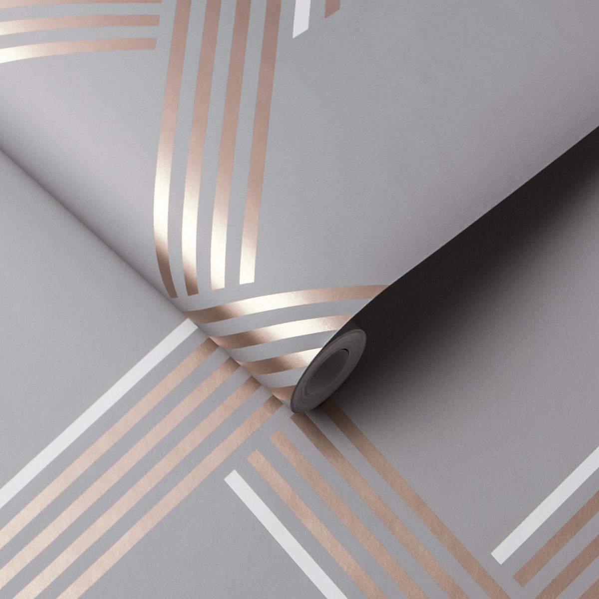 VLIESTAPETE Vektor Rose Gold - Roségold, Papier/Kunststoff (52/1005cm) - Graham & Brown