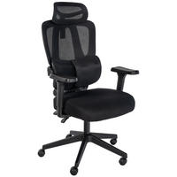 DREHSTUHL Stoff Schwarz - Schwarz, Kunststoff/Textil (67/117/52cm) - CLP