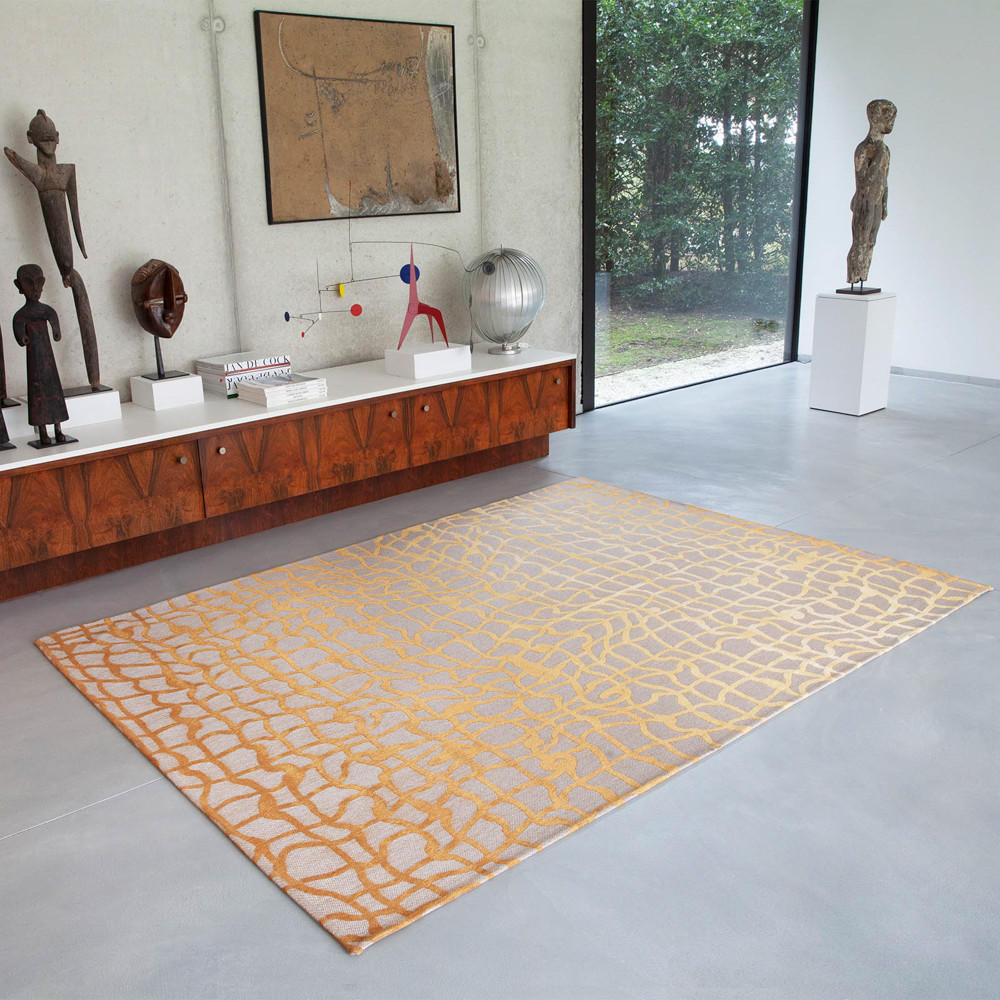 TEPPICH Yellow Scarab Mad Men 140/200 cm - Gelb, Textil (140/200cm) - Louis De Poortere