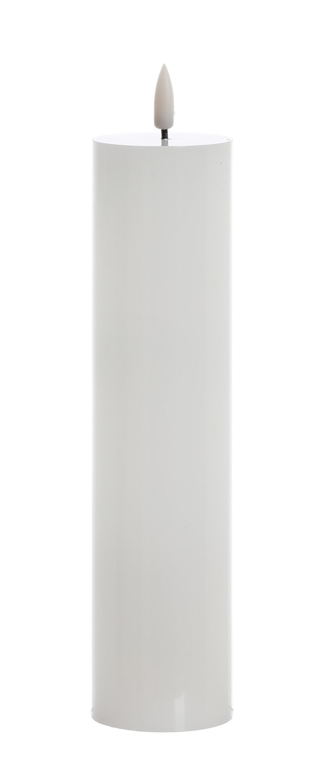 LED-KERZE Idalia Weiß 23.5/5/23.5 cm Kunstoff - Weiß, Kunststoff (23.5/5/23.5cm) - Mondex