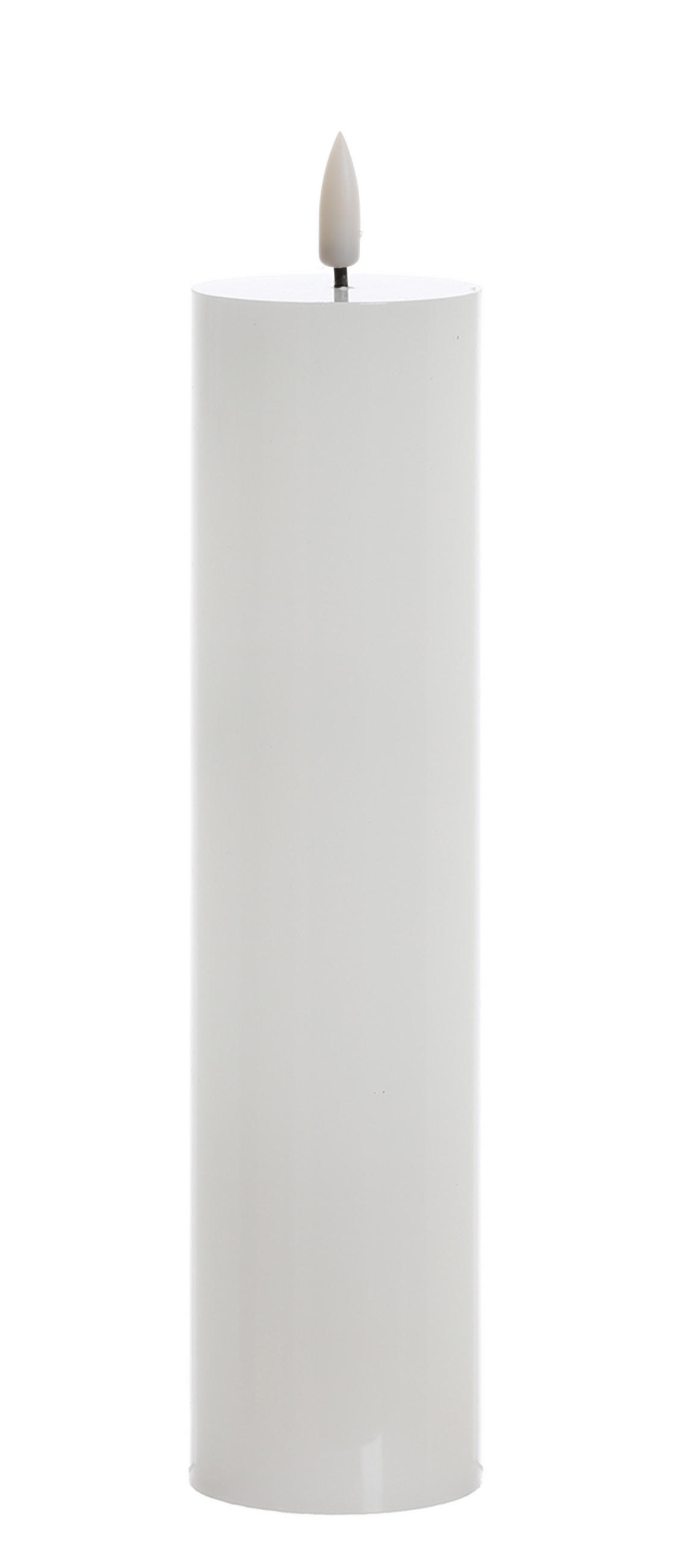 LED-KERZE Idalia Weiß 23.5/5/23.5 cm Kunstoff - Weiß, Kunststoff (23.5/5/23.5cm) - Mondex
