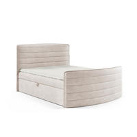BOXBETT Ambra In Elisa Velvet - Creme, Holzwerkstoff/Textil (120/200cm) - Fun Möbel