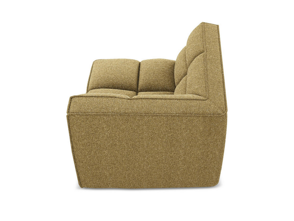 SOFAELEMENT Strukturstoff Stoff Gelb - Currygelb/Gelb, Kunststoff/Textil (98/75/98cm) - Makamii