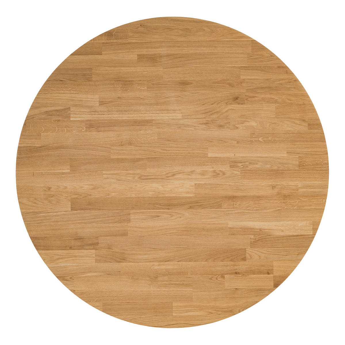 ESSTISCH - Eiche massiv - Eichefarben/Braun, Holz (120/120/75cm) - home24
