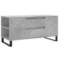 COUCHTISCH Betongrau 102x44,5x50 cm Holzwerkstoff - Grau, Holzwerkstoff (102/44.5/50cm) - furnicato