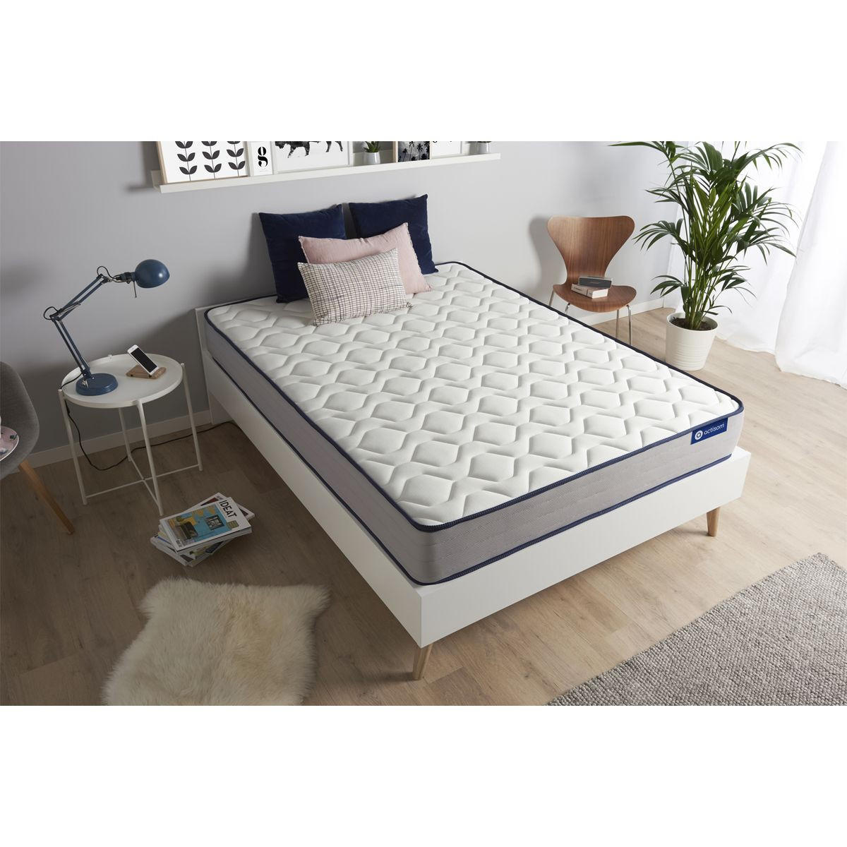 MATRATZE Actimemo form Memory-Schaum 100 x 220 cm h3 - Weiß, Textil (100/220cm) - ACTISOM