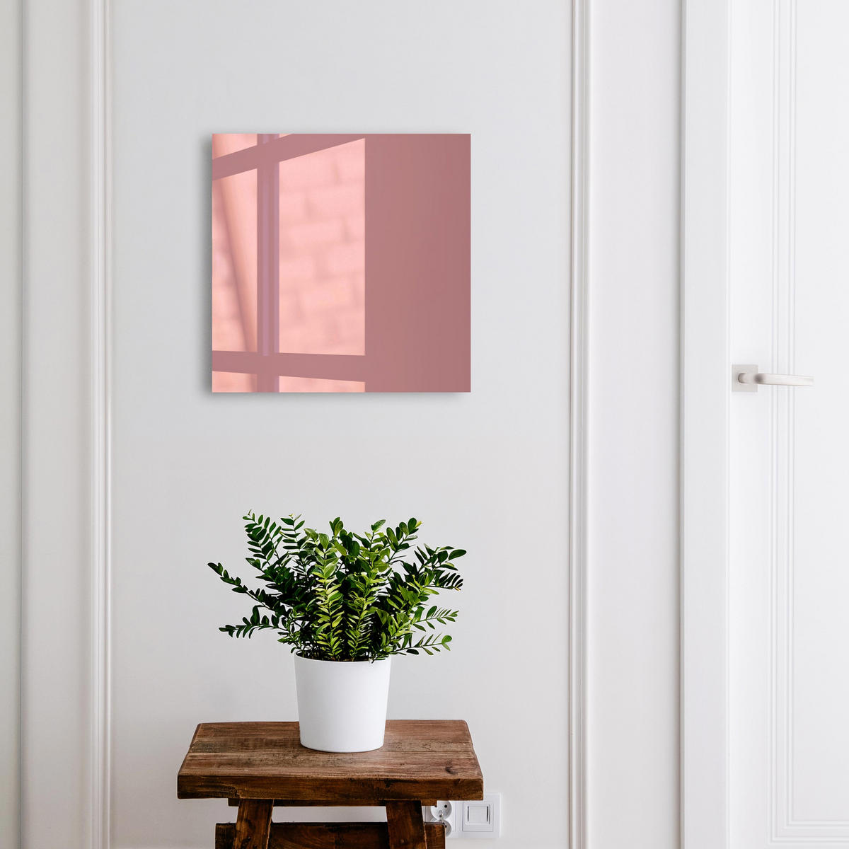 SCHLÜSSELBOX Weiß 30x30 cm – Türöffnung nach rechts - Altrosa - Pink, Metall (30/30/5cm) - TULUP