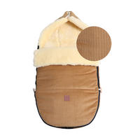 LAMMFELL-FUSSSACK Filius Cord, camel - Hellbraun, Fell (46/6/100cm) - Kaiserbaby