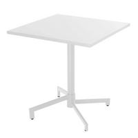 BISTROTISCH, Weiß - Weiß, Metall (70/70/72cm) - Oviala