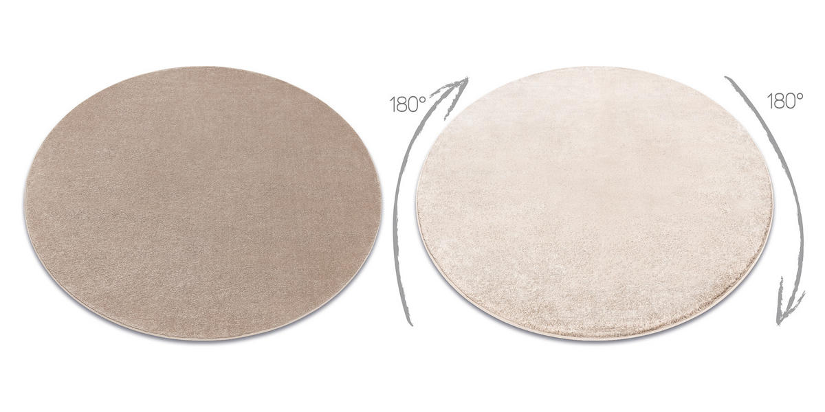 TEPPICH Softy 200 cm - Beige, Textil (200/200cm) - rugsX