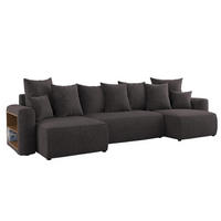 ECKSOFA SOLARIS U - Schwarz/Grau, Holzwerkstoff (312/142cm) - Meblini