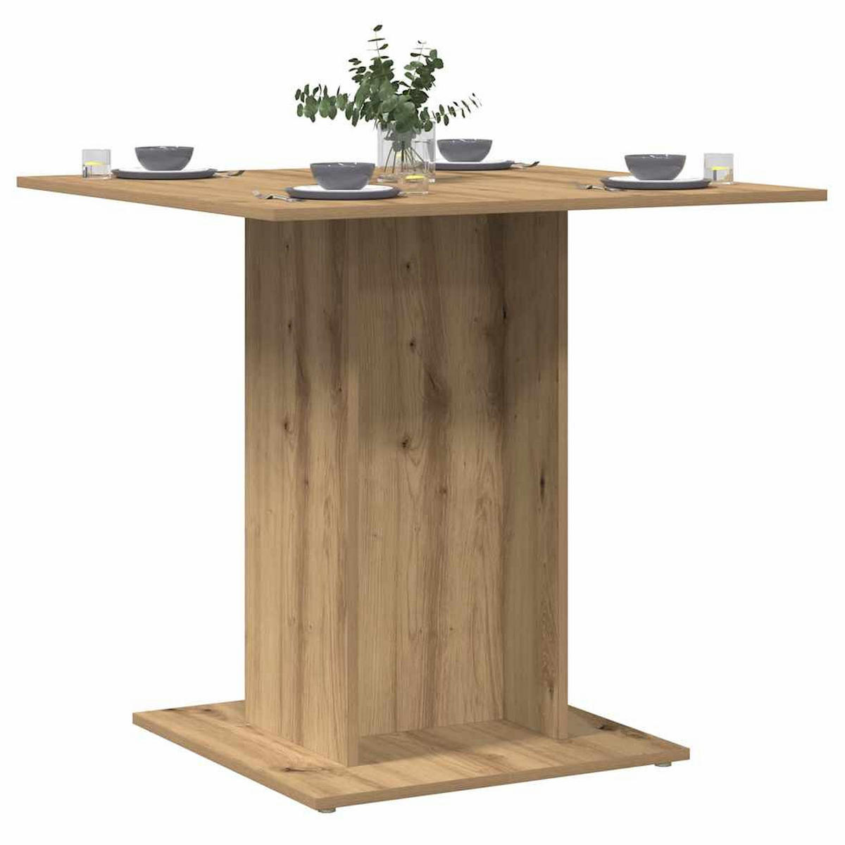 ESSTISCH Artisan-Eiche 80/80/75 Cm Holzwerkstoff - Braun, Holzwerkstoff (80/80/75cm) - vidaXL