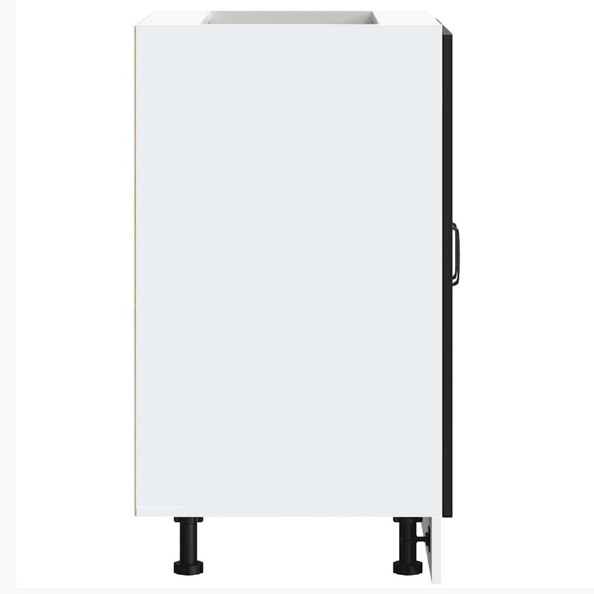 KÜCHENUNTERSCHRANK Kalmar 60/46/81,5 cm aus Holzwerkstoff Schwarz - Schwarz, Holz (60/81.5/46cm) - vidaXL