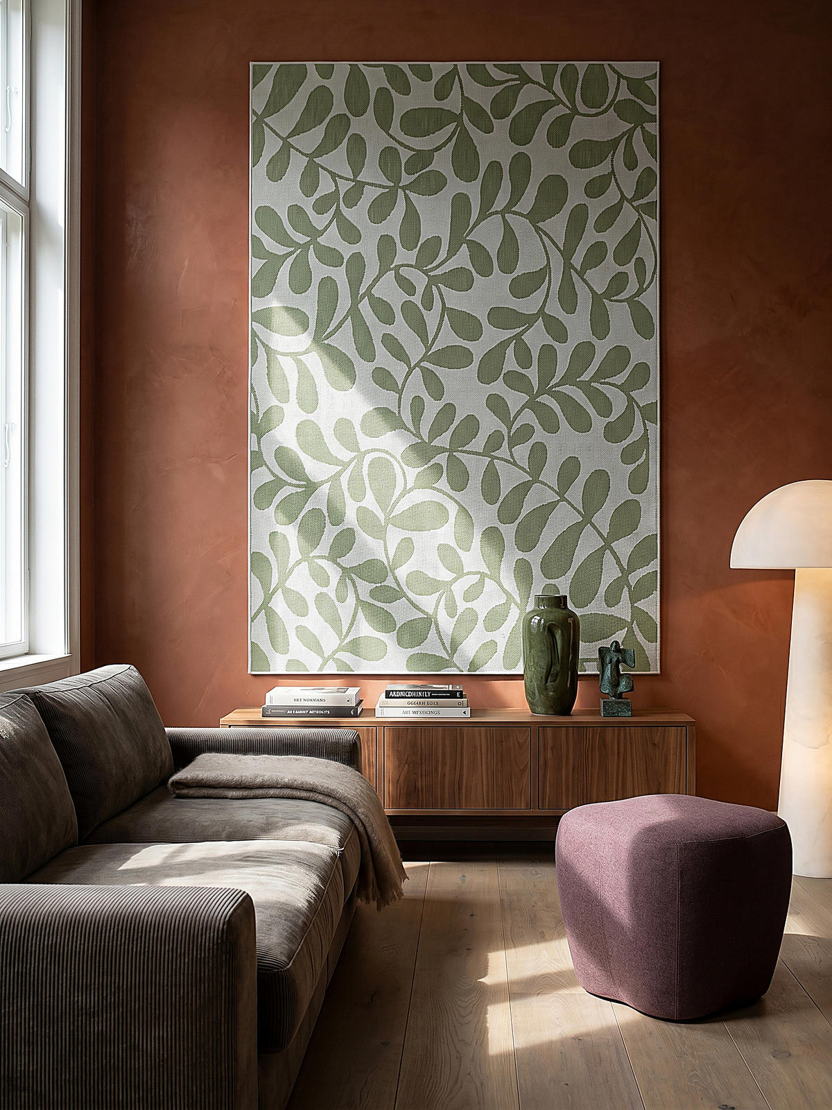 FLACHWEBTEPPICH Floral BORNO Polypropylen Grün 140 x 200 cm - Grün, Textil (140/200cm) - KADIMA DESIGN