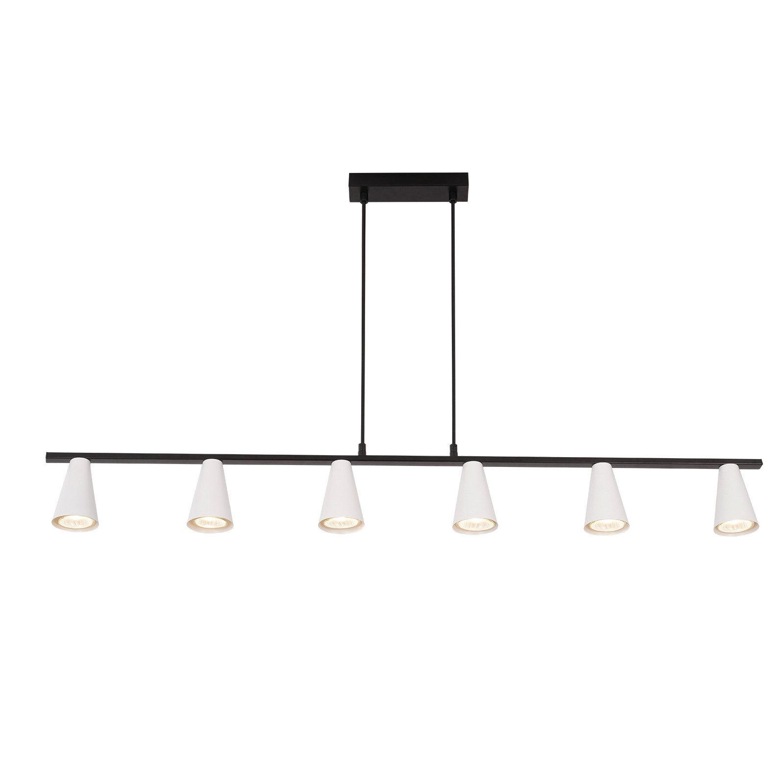 PENDELLEUCHTE Ethan 110/7/160 cm - Weiß, Metall (110/7/160cm) - ZMH