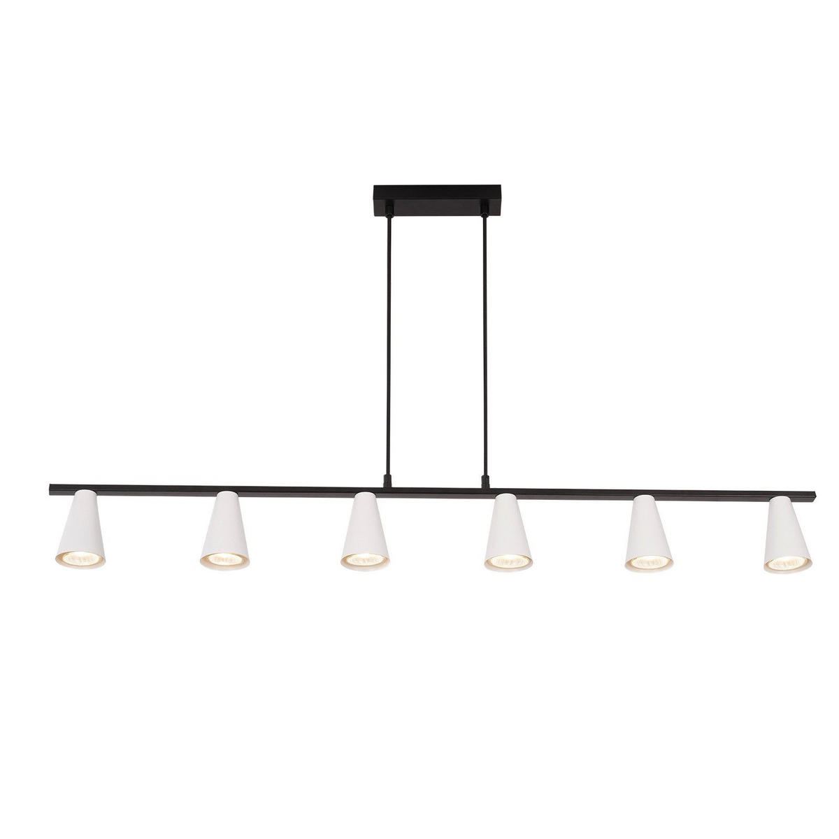 PENDELLEUCHTE Ethan 110/7/160 cm - Weiß, Metall (110/7/160cm) - ZMH